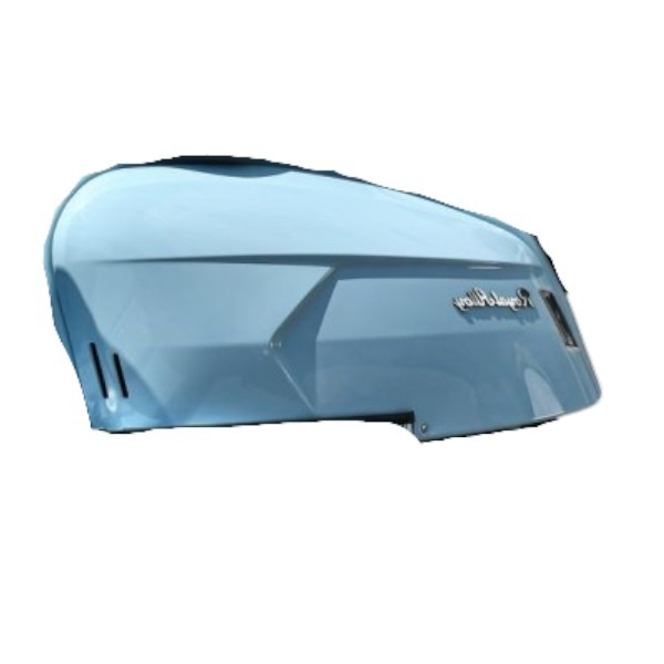 Royal Alloy Left Side Cover - Ocean Blue External Bolt hole